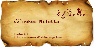Énekes Miletta névjegykártya